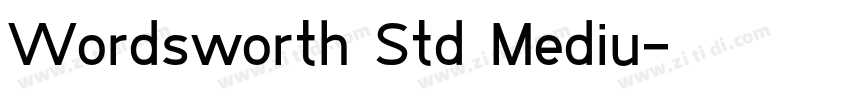 Wordsworth Std Mediu字体转换